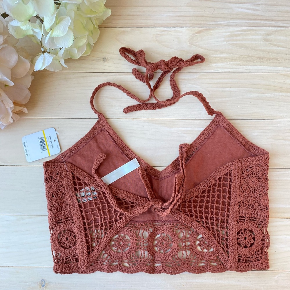 Free People Sydney Crochet Lace Bralette Medium - Picture 12 of 13